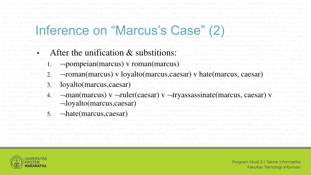 inference on marcus s case 2