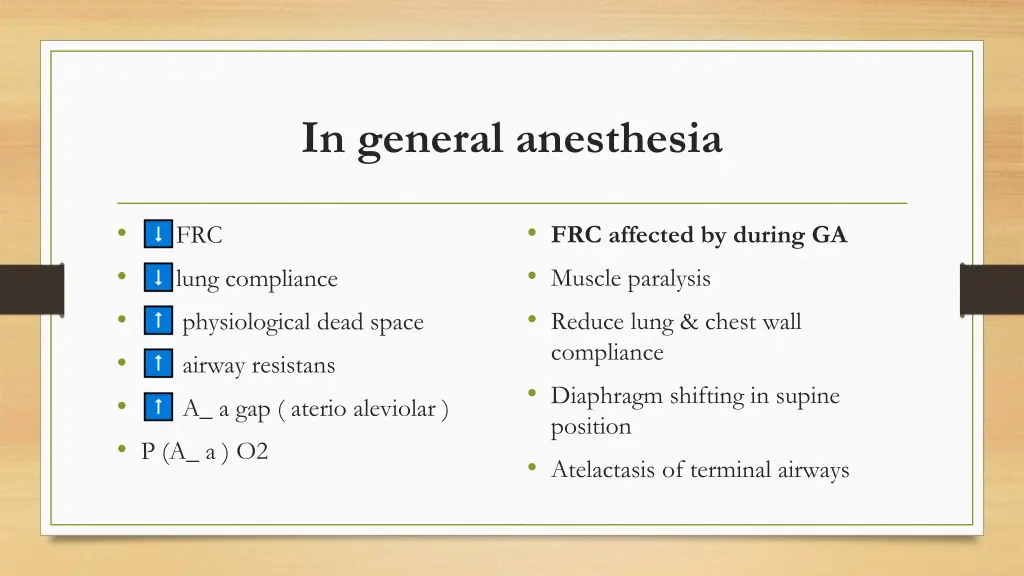 in general anesthesia