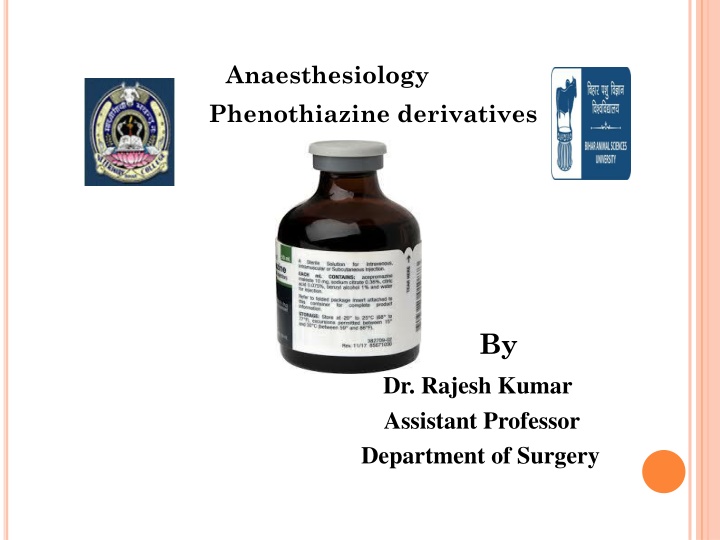anaesthesiology phenothiazine derivatives