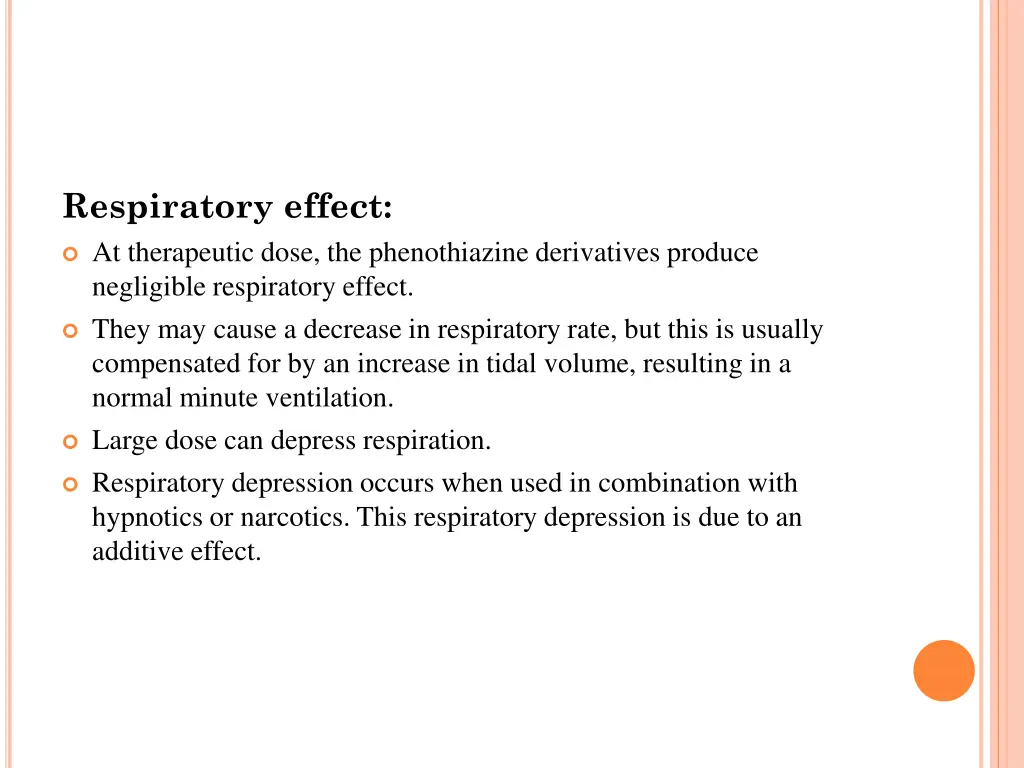 respiratory effect