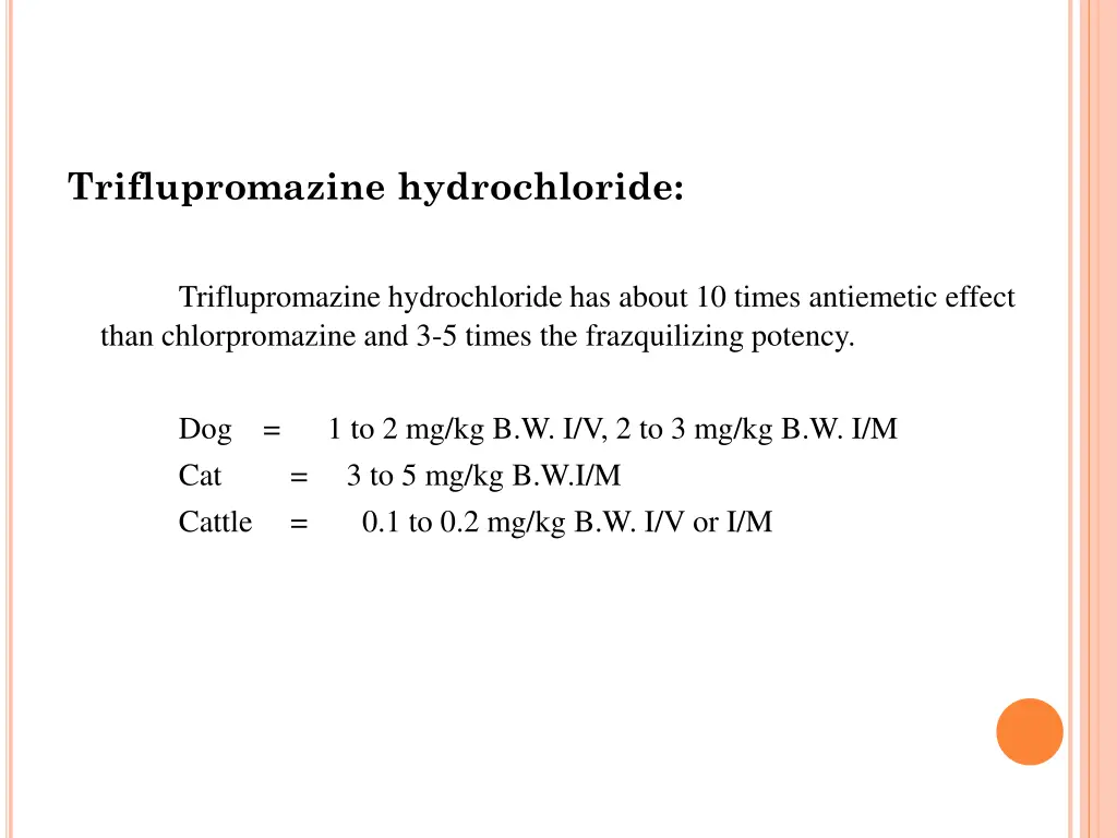 triflupromazine hydrochloride triflupromazine