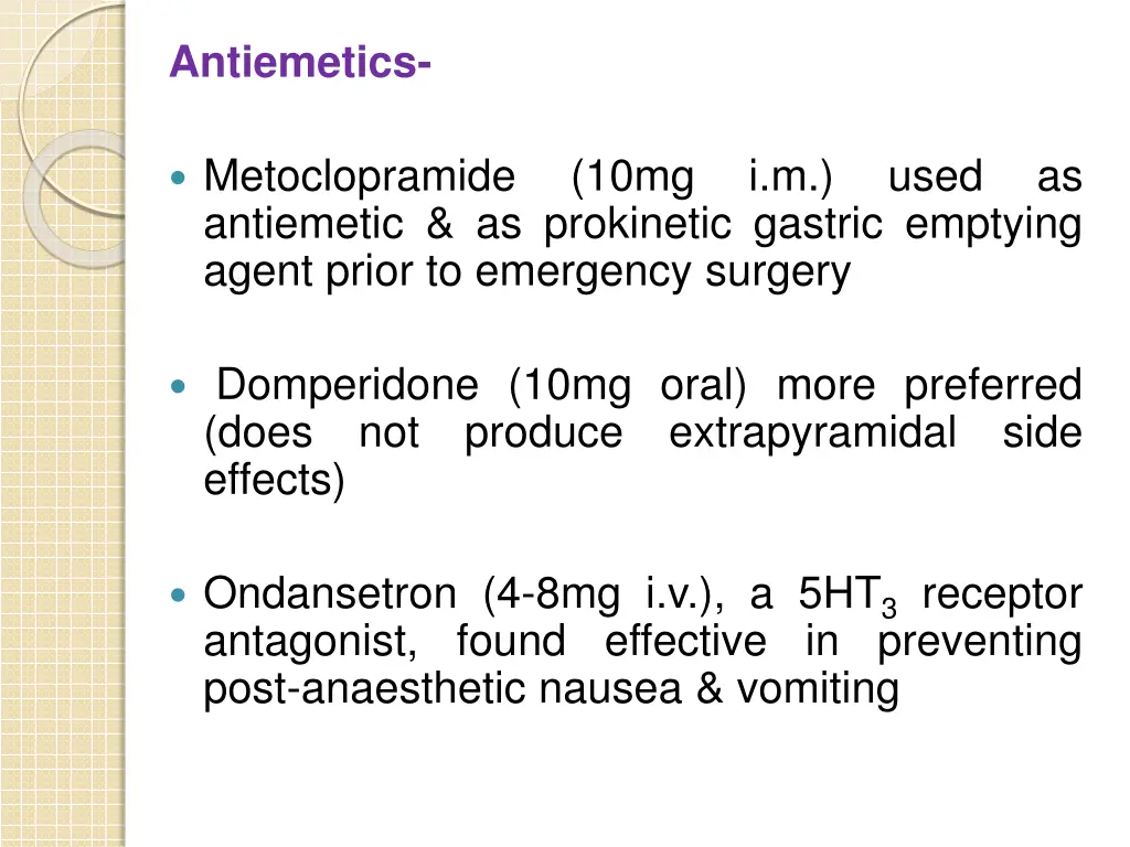 antiemetics