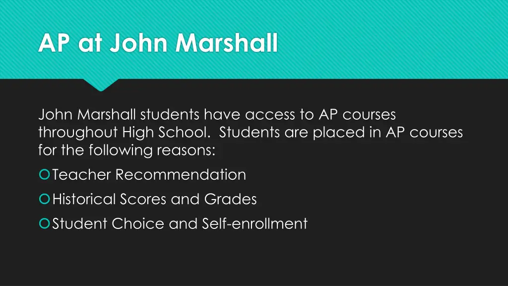 ap at john marshall