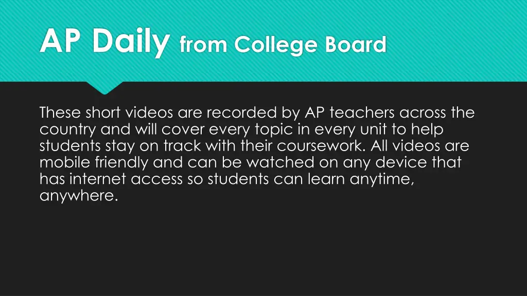 ap daily from college board