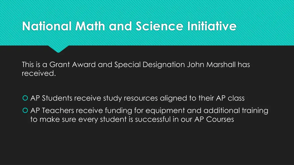 national math and science initiative