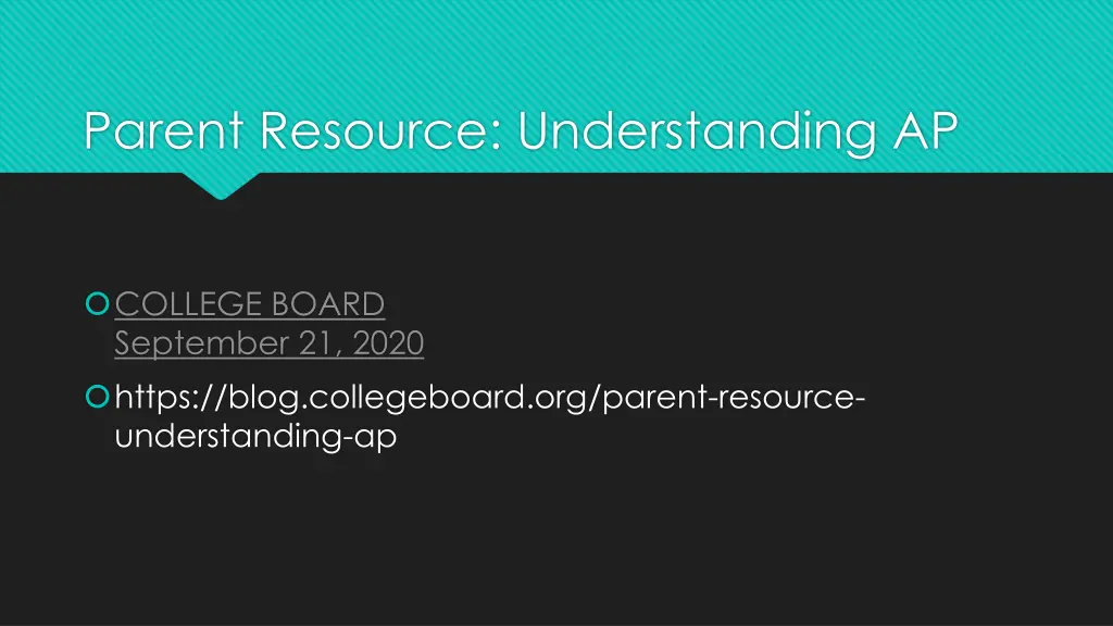 parent resource understanding ap