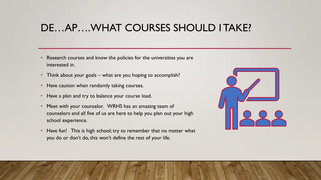 de ap what courses should i take