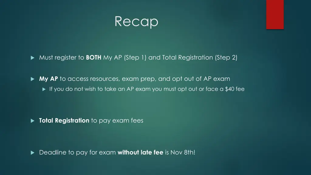 recap