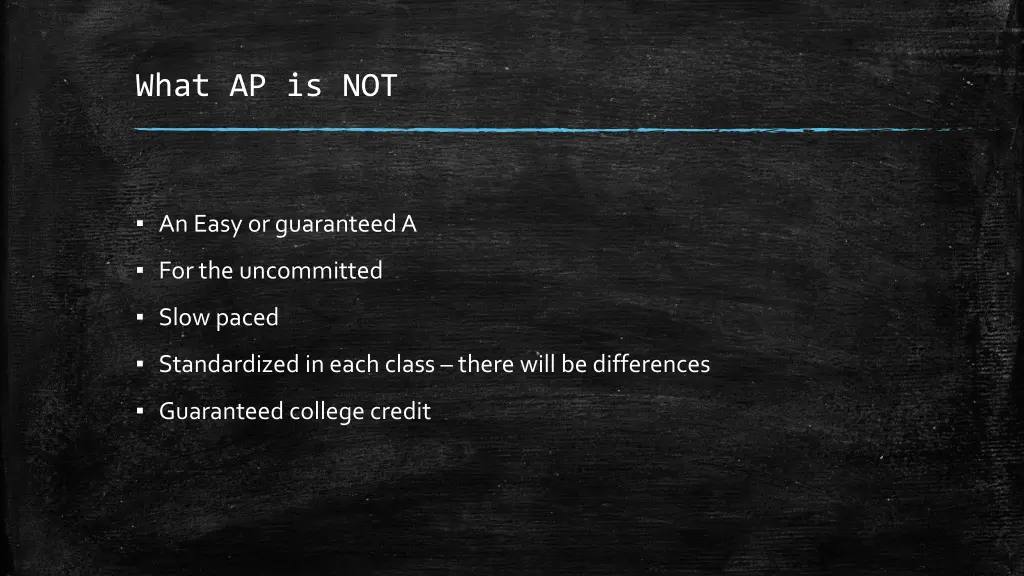 what ap is not
