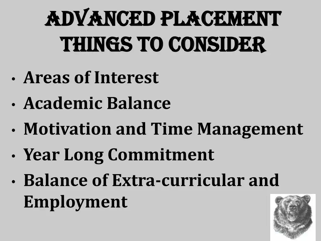 advanced placement advanced placement things