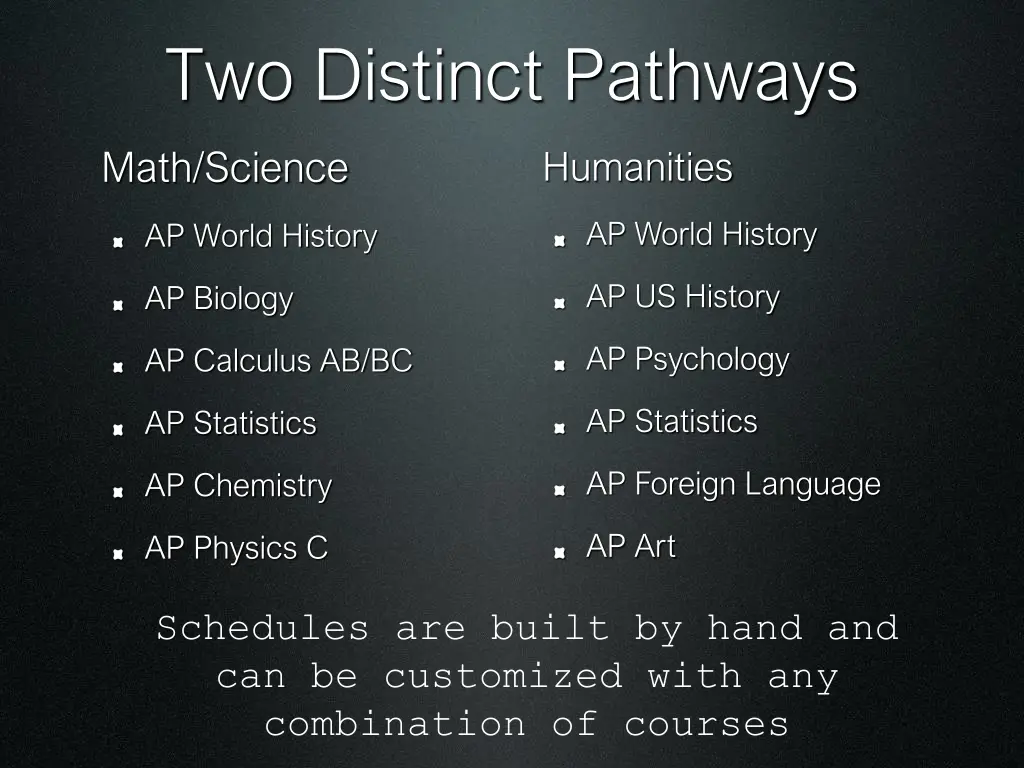 two distinct pathways