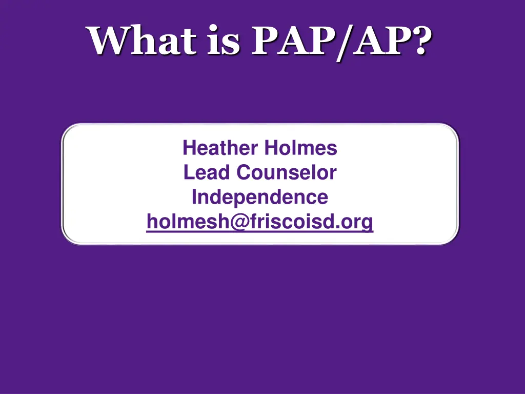 what is pap ap