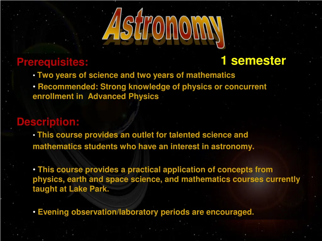 astronomy