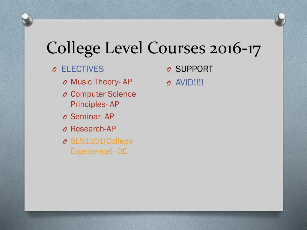 college level courses 2016 17 1