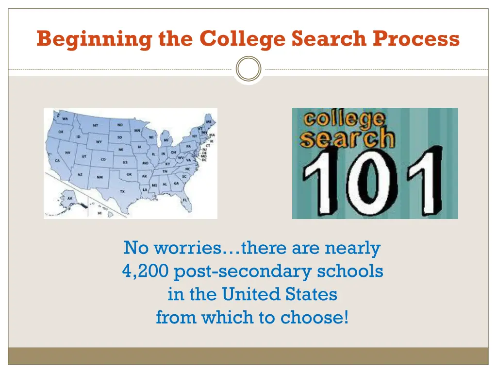 beginning the college search process