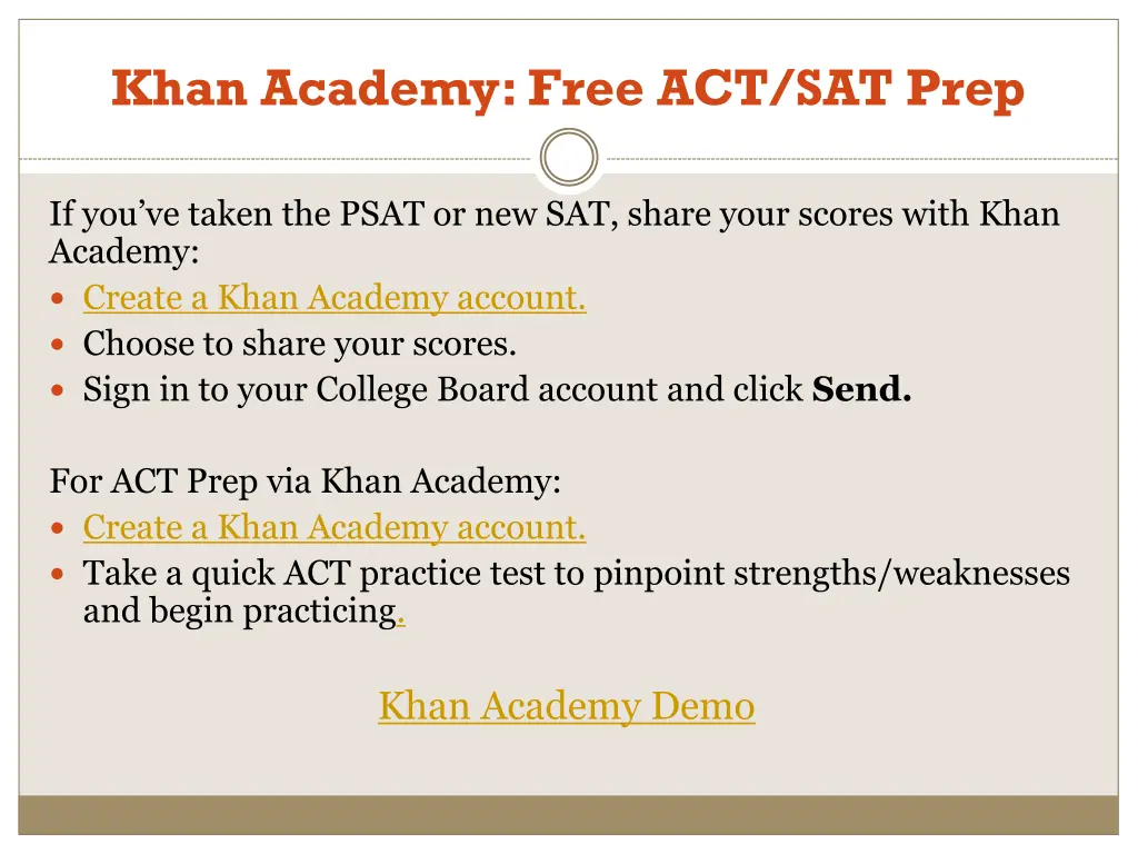 khan academy free act sat prep