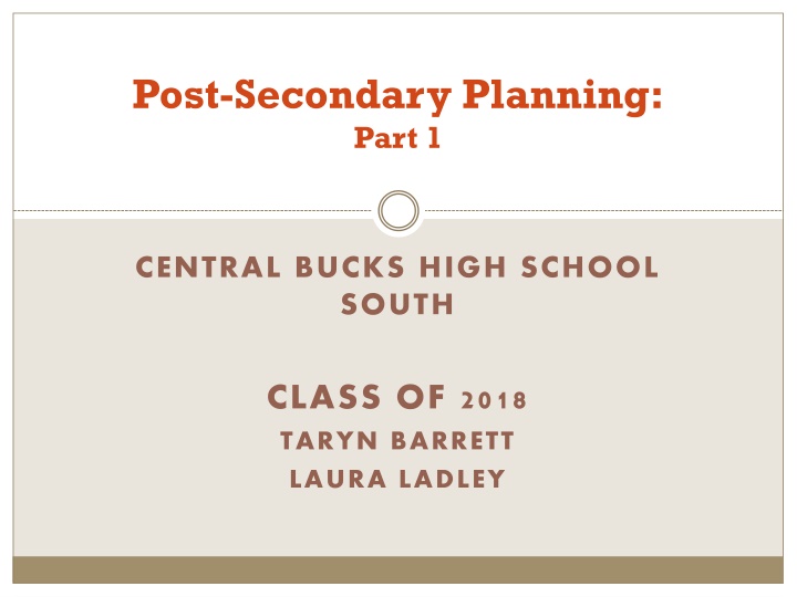 post secondary planning part 1