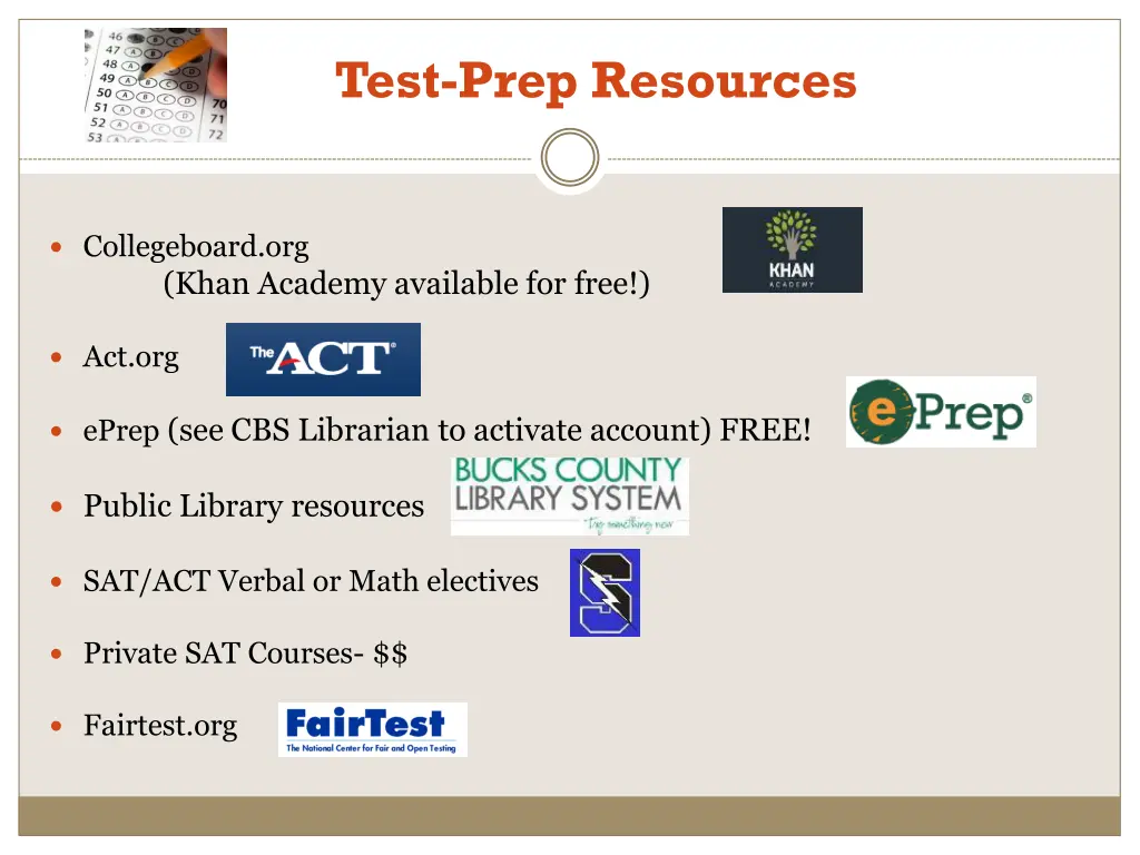 test prep resources
