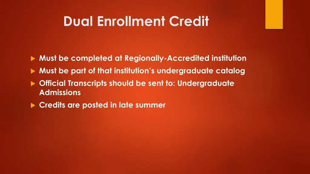 dual enrollment credit