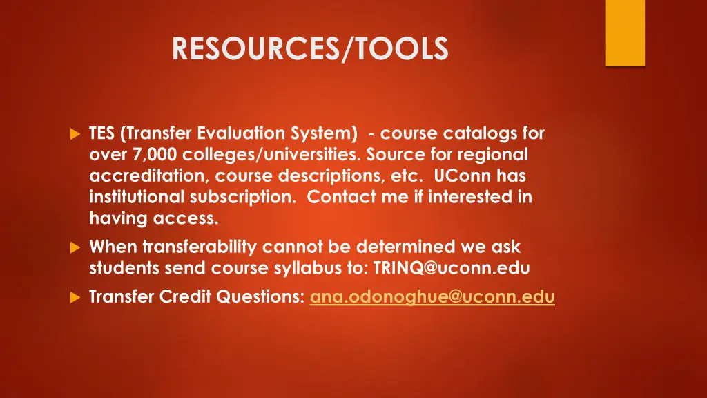 resources tools