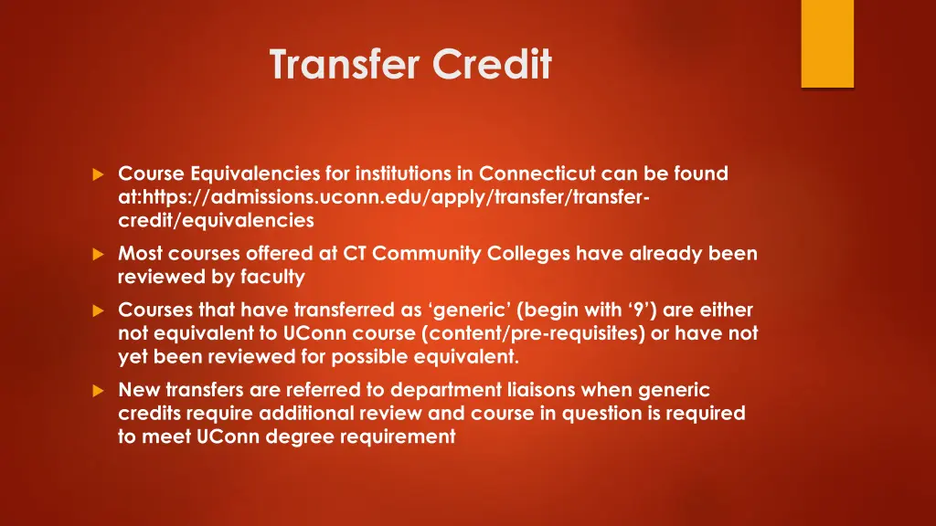 transfer credit
