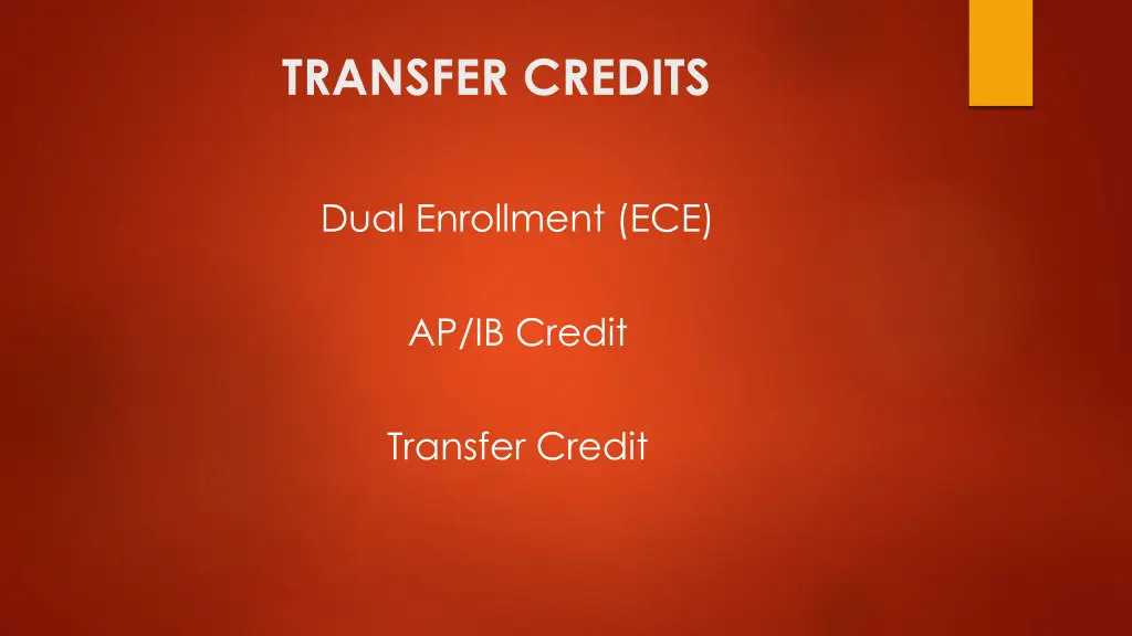 transfer credits