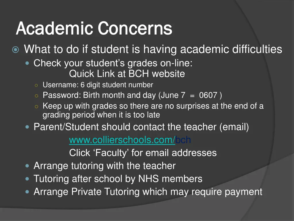 academic concerns academic concerns what