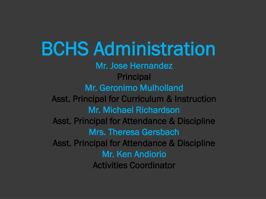 bchs administration bchs administration mr jose