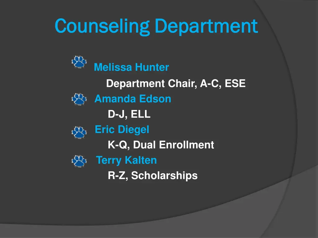 counseling department counseling department