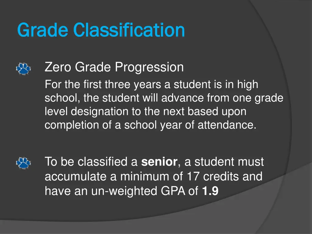 grade classification grade classification