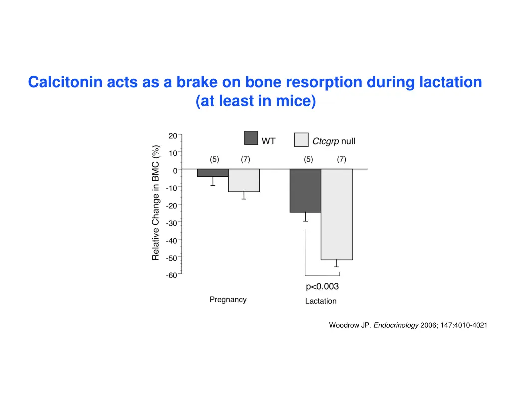 calcitonin acts as a brake on bone resorption