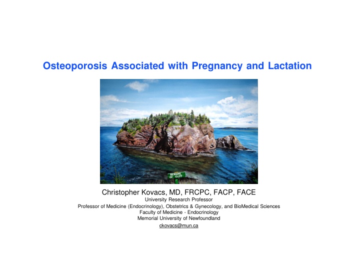 osteoporosis associated with pregnancy