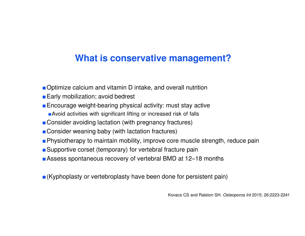 what is conservative management