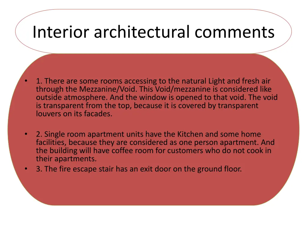 interior architectural comments