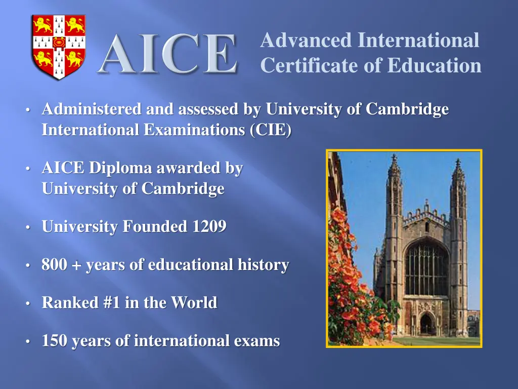 advanced international certificate of education