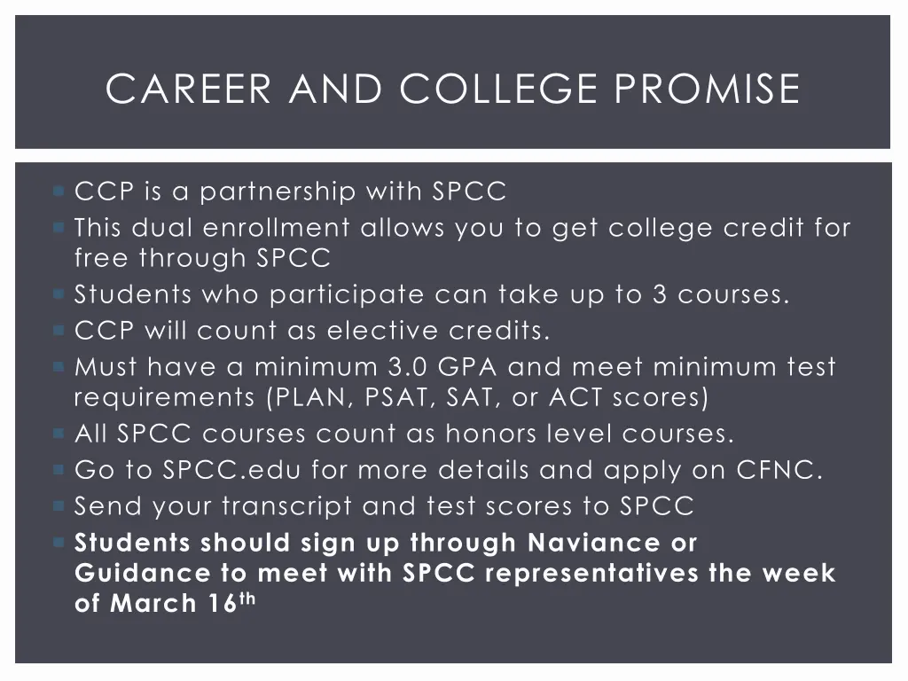career and college promise