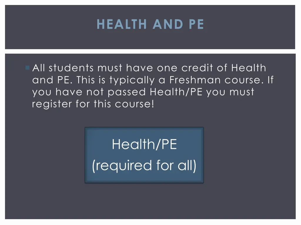 health and pe