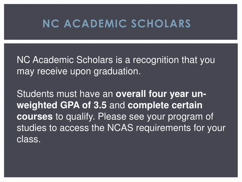 nc academic scholars