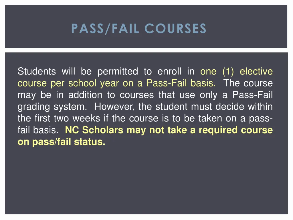 pass fail courses