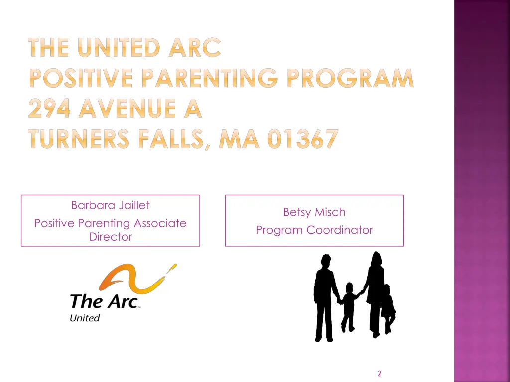 the united arc positive parenting program