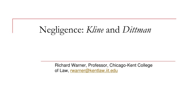 negligence kline and dittman