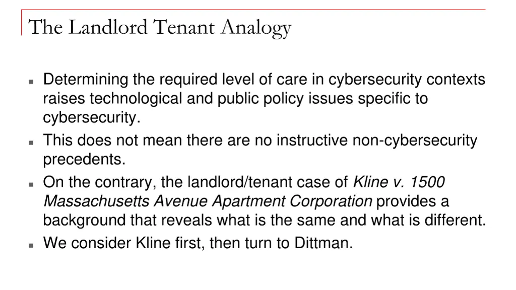 the landlord tenant analogy