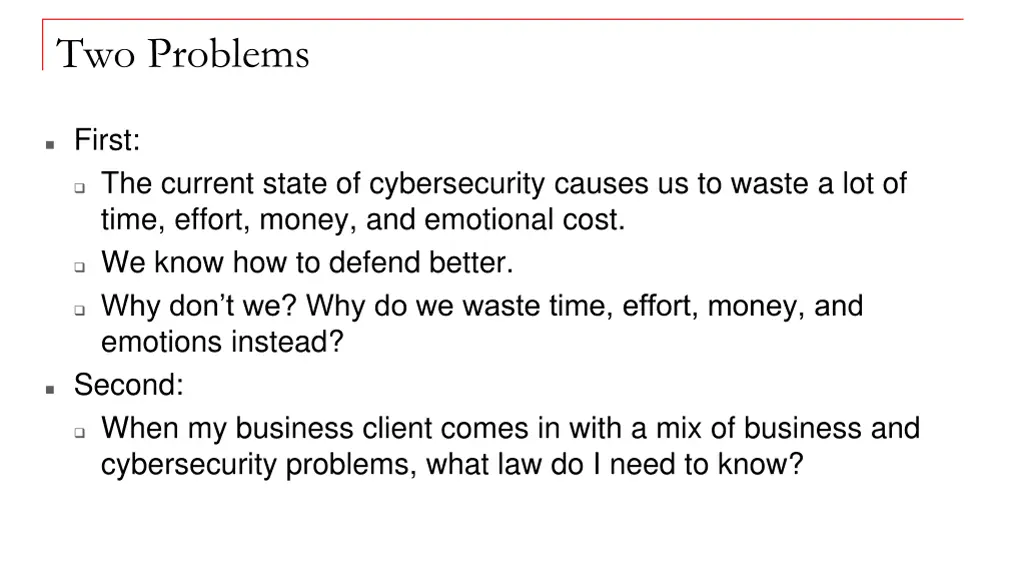 two problems