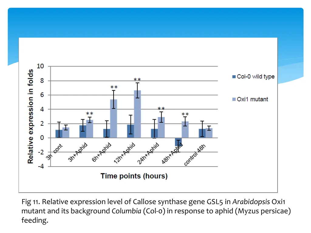 fig 11 relative expression level of callose