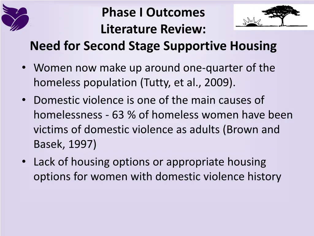 phase i outcomes literature review