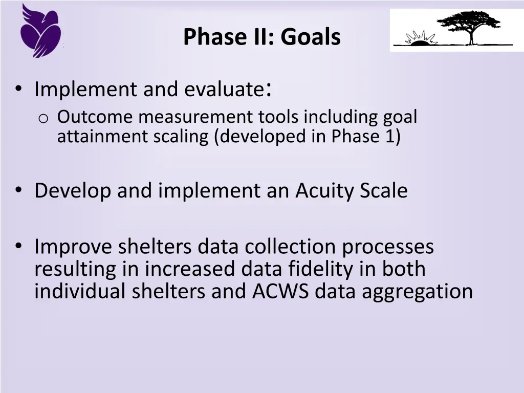 phase ii goals