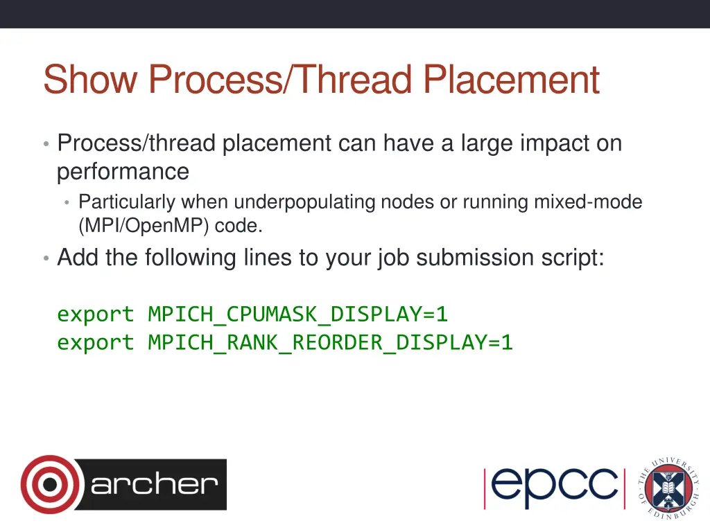 show process thread placement