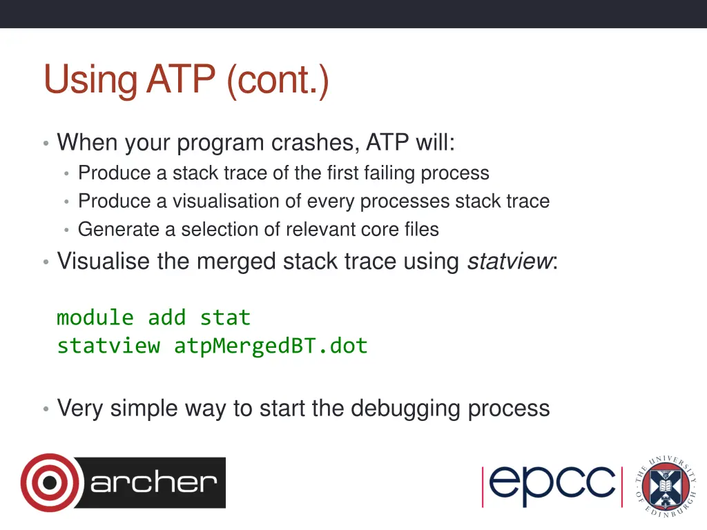 using atp cont