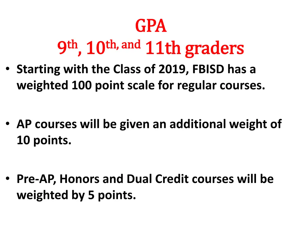 gpa gpa 11th graders