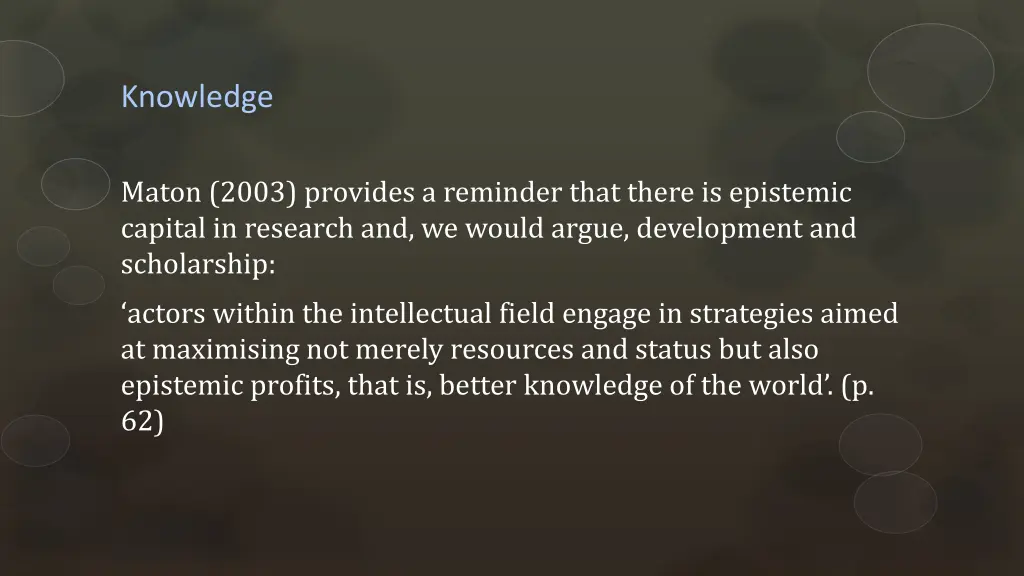 knowledge